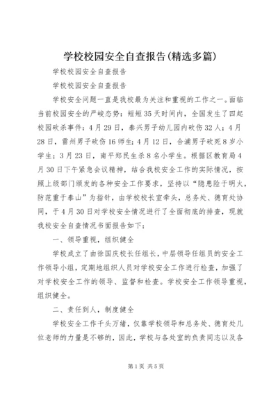 学校校园安全自查报告(精选多篇).docx