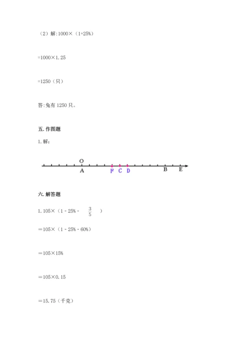 人教版六年级下册数学期末测试卷带答案（最新）.docx