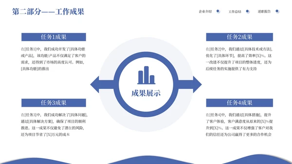 蓝色系简约商务工作汇报通用PPT