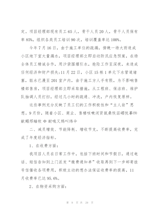 项目经理个人年终述职报告.docx