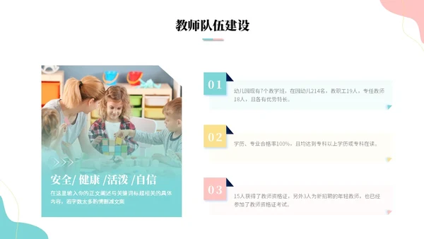 简约多彩幼儿园工作汇报工作总结年终总结幼儿园介绍ppt模板