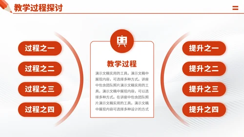 红色高端教育课件教学说课开学公开课微课比赛讲课大赛汇报述职PPT模板