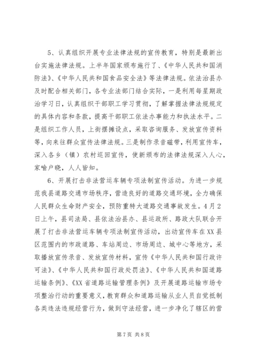 县政府普法和依法治理工作汇报.docx