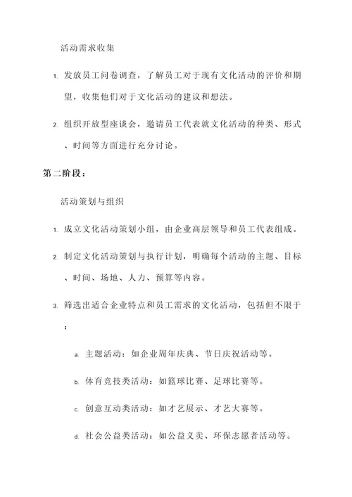 企业文化活动收集方案