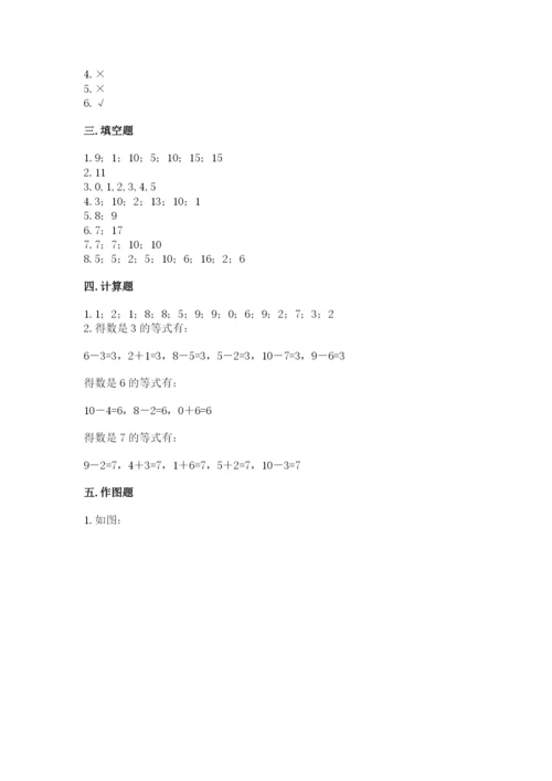 人教版数学一年级上册期末测试卷（真题汇编）.docx