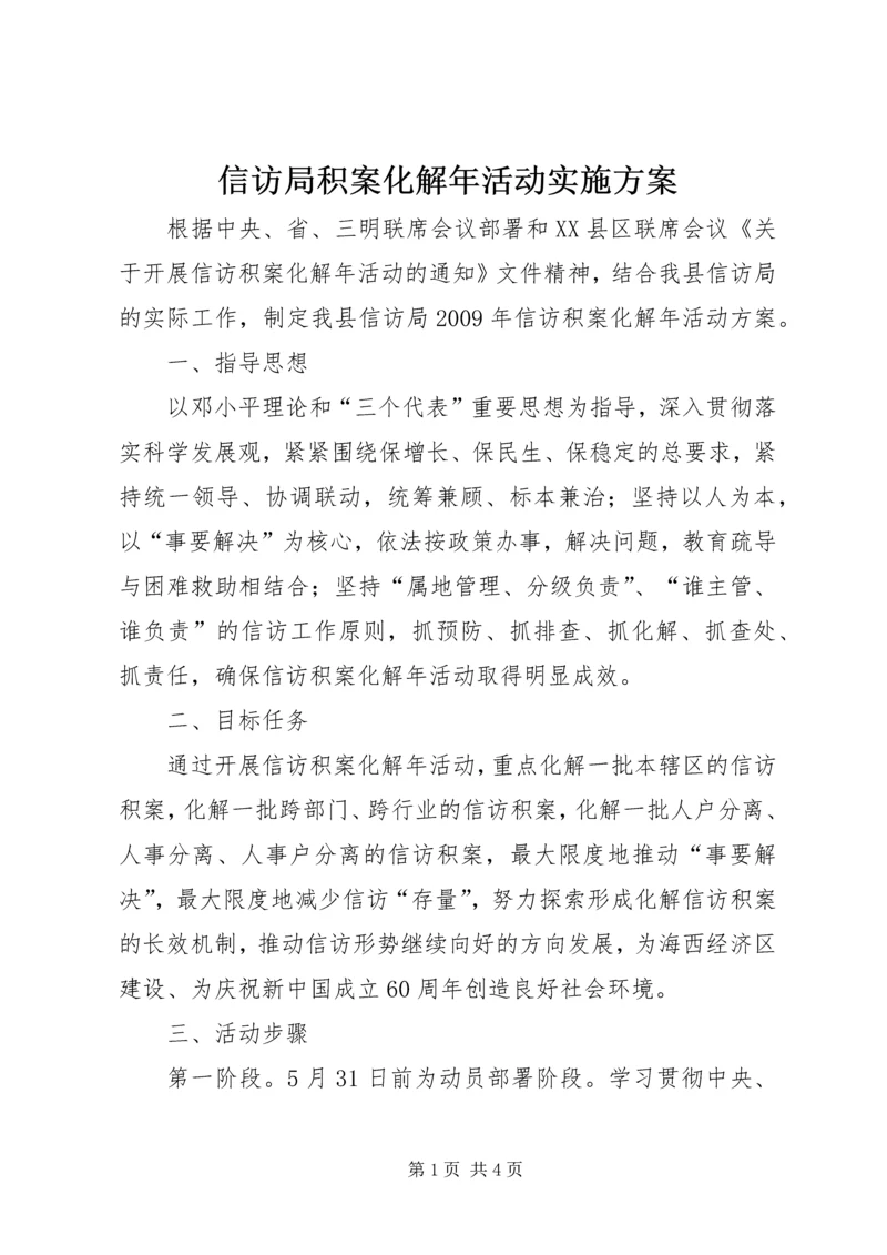 信访局积案化解年活动实施方案.docx