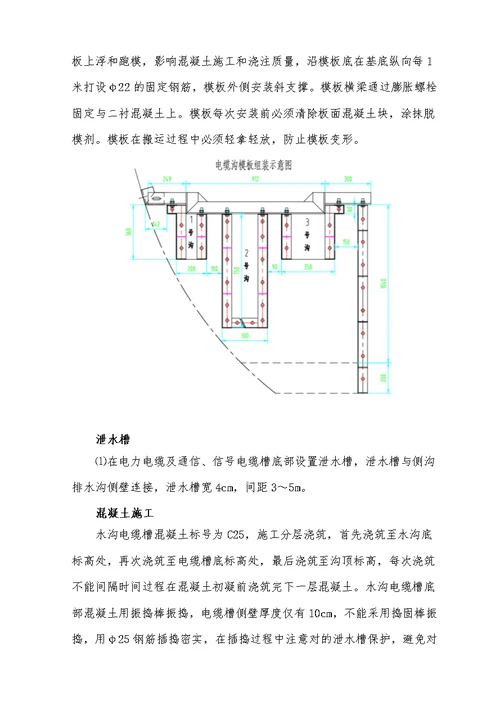 隧道水沟电缆槽施工作业指导书