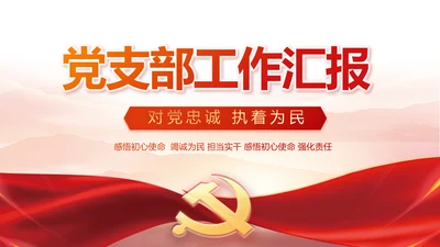 党建党支部工作总结汇报计划PPT党课