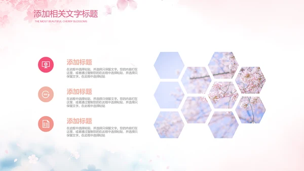 唯美浪漫十里桃花开樱花节樱花季桃花ppt
