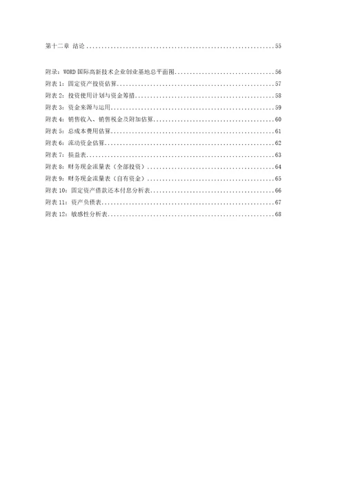 xx经济开发区高新技术企业创业基地企业孵化器项目可行性研究报告