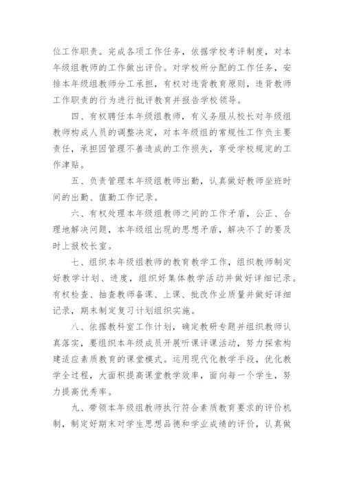 小学年级组长岗位职责.docx
