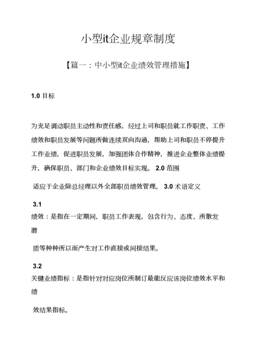 小型it公司专项规章新规制度.docx