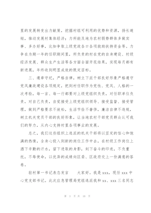 驻村第一书记表态发言.docx