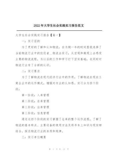 2022年大学生社会实践实习报告范文.docx