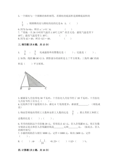 小升初数学期末测试卷【精练】.docx