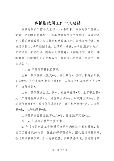 乡镇财政所工作个人总结.docx