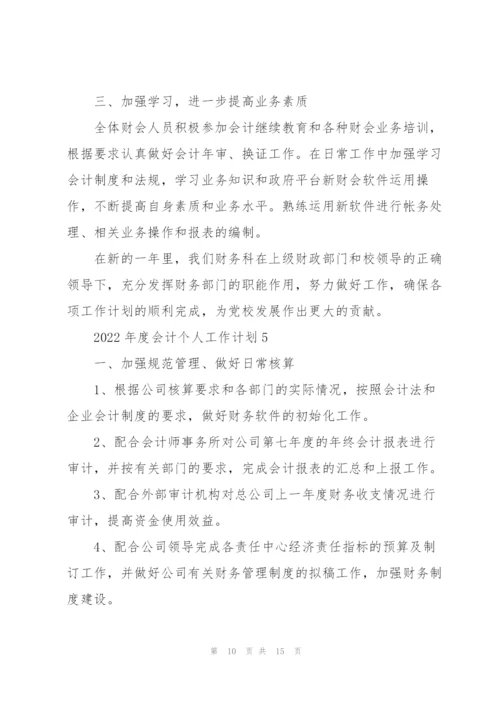 2022年度会计个人工作计划.docx