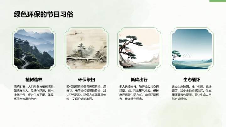 清明节传统文化PPT模板