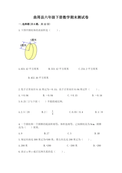 曲周县六年级下册数学期末测试卷往年题考.docx