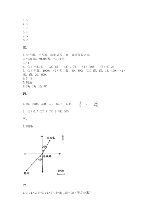 实用小学数学青岛版六年级下册期末测试卷【夺分金卷】.docx