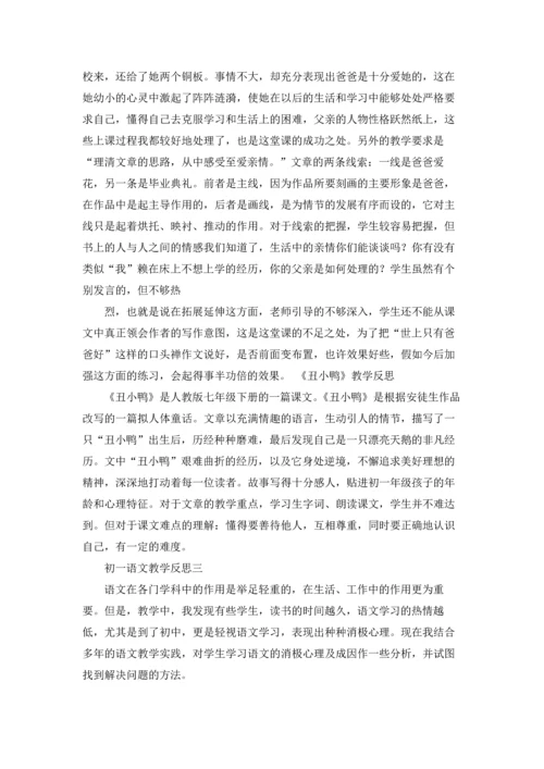 初一语文教学反思优秀3篇.docx