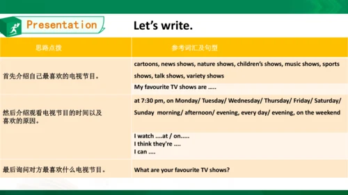 Unit5 TV shows Lesson3同步课件