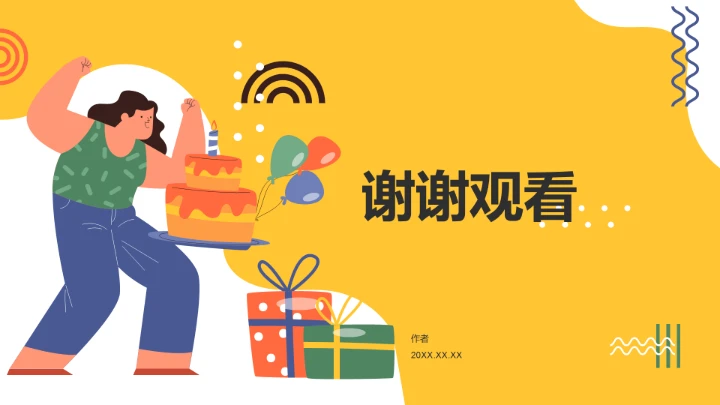 趣味生日策划PPT模板
