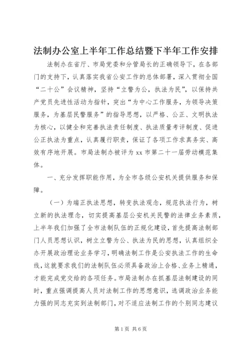 法制办公室上半年工作总结暨下半年工作安排.docx