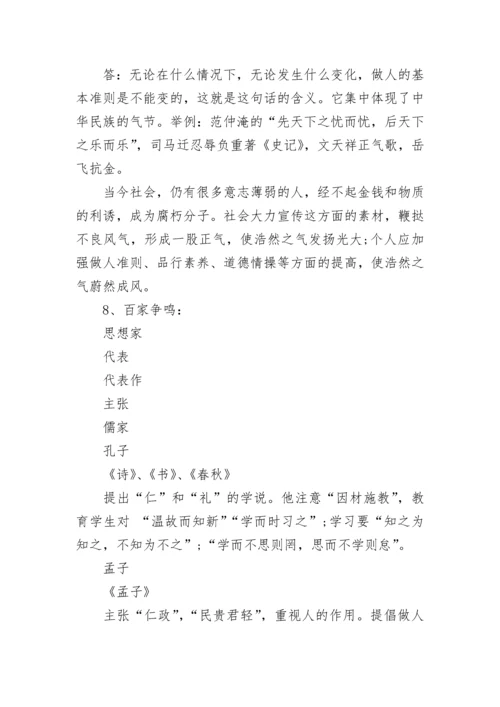 历史初中知识点大全（中考必备）.docx