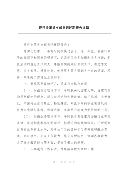 银行业团员支部书记述职报告5篇.docx