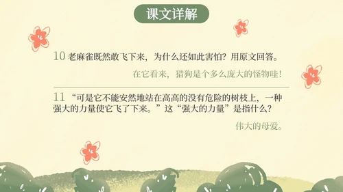部编版四年级上册麻雀课件PPT模板