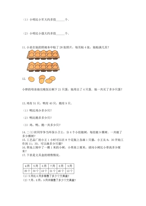 二年级上册数学应用题100道附完整答案【易错题】.docx
