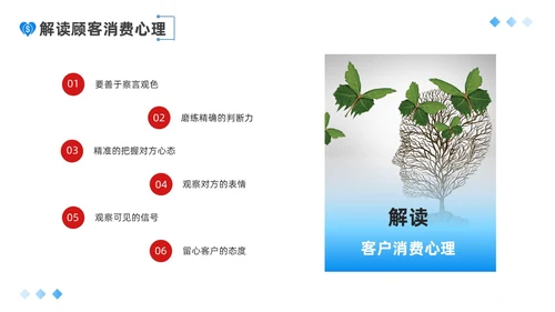 蓝色平面插画风简约风销售心理学课件PPT培训课件PPT