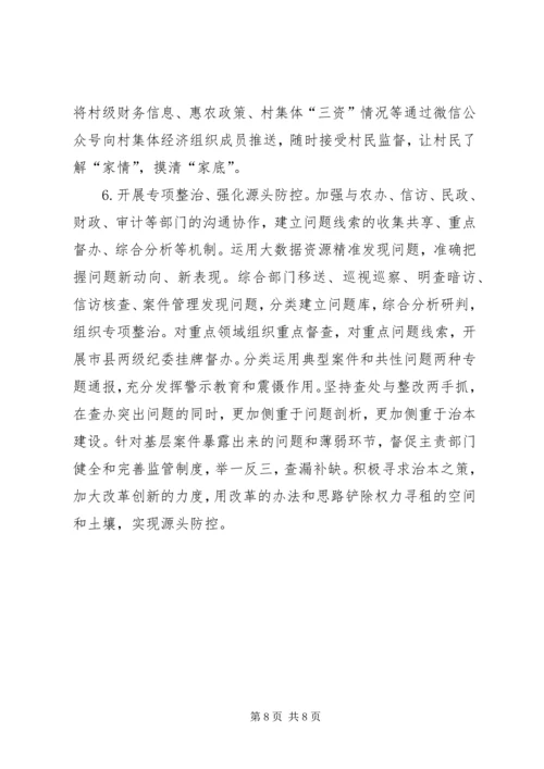 关于农村扶贫领域和农村集体三资管理监督机制建设情况调研材料.docx