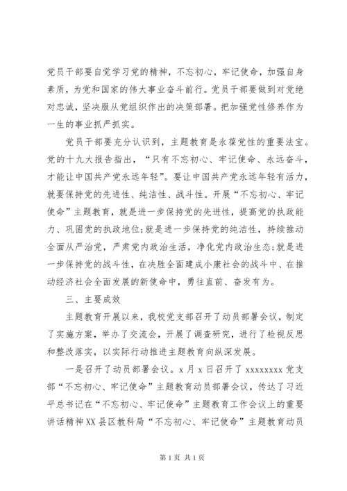 学校党支部主题教育活动总结.docx