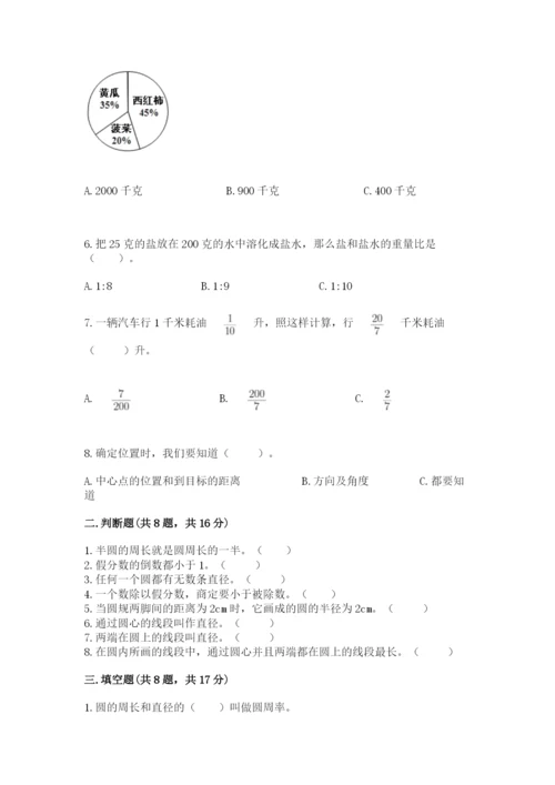 人教版六年级上册数学期末测试卷（典型题）word版.docx