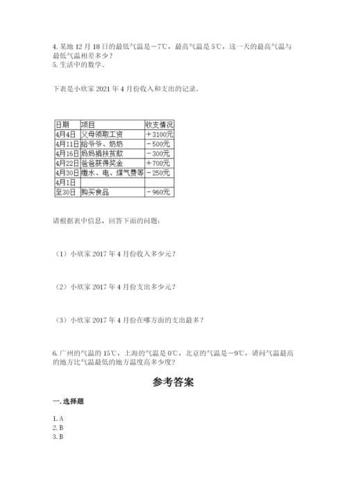 人教版六年级下册数学期末测试卷（名师系列）word版.docx