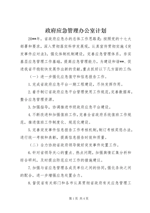 政府应急管理办公室计划.docx