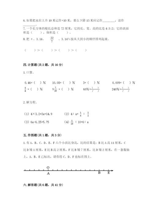 北京版小学六年级下册数学期末综合素养测试卷（巩固）.docx