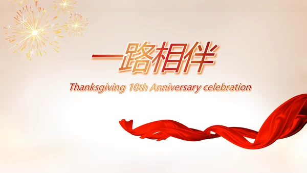 红色感恩10周年庆活动策划方案ppt模板