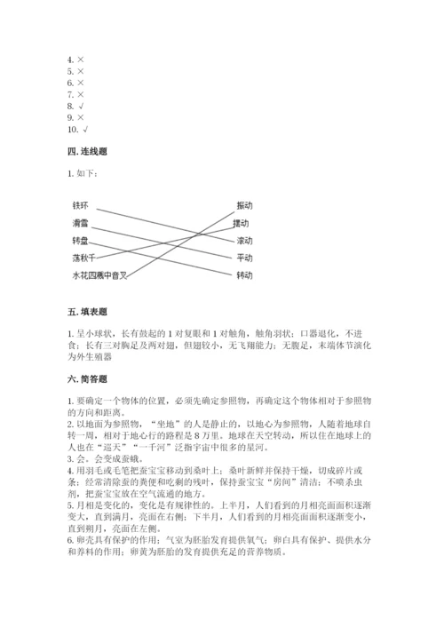 教科版小学科学三年级下册期末测试卷【培优】.docx