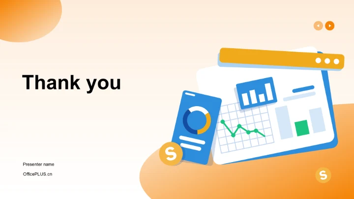 橙色插画风财务部门工作计划PPT主题