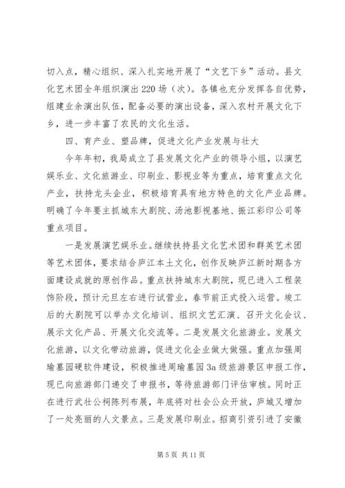 县文广新局年度工作报告.docx
