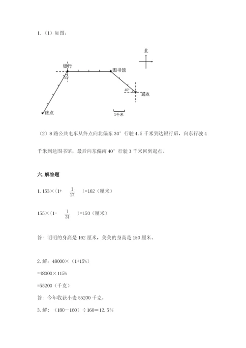 小学数学六年级上册期末模拟卷附答案（黄金题型）.docx