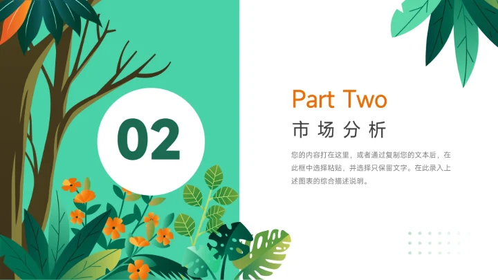 绿色清新文艺植系企业路演计划书PPT模板