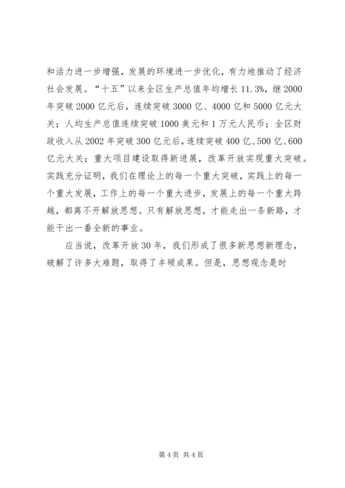 区党委继续解放思想大讨论务虚会上的讲话 (3).docx