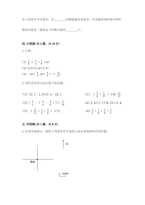 小学数学六年级上册期末测试卷附完整答案（全国通用）.docx