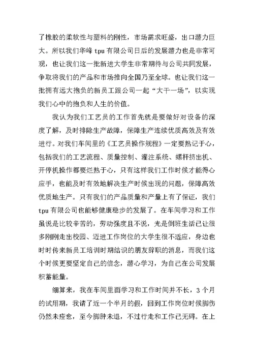XX年员工试用期工作总结范文4篇