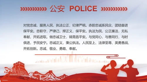 蓝色大气公安警察工作汇报动态PPT
