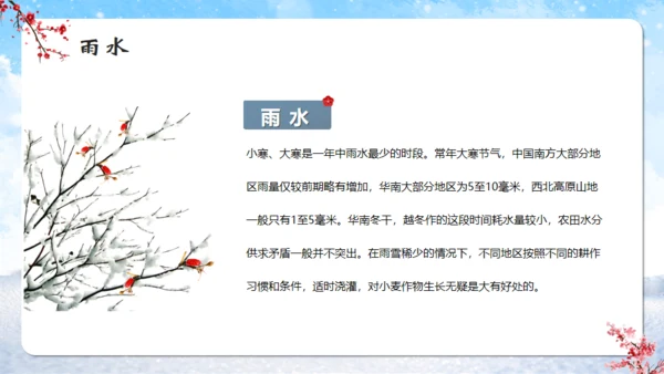 大寒时节冬雪通用PPT模板